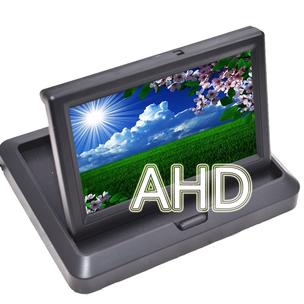 5 Inch AHD Car Monitor 1920*1080P Foldabel High Definition For Starlight Night Vision Vehicle Rear View Camera Reverse