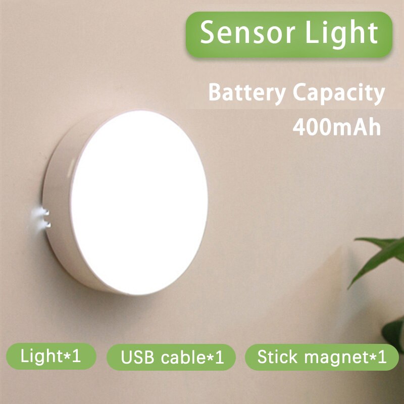 Led Motion Sensor Nachtlampje Usb Oplaadbare Slaapkamer Wandlamp Trappen Intelligente Lichaam Licht Sensor Lamp