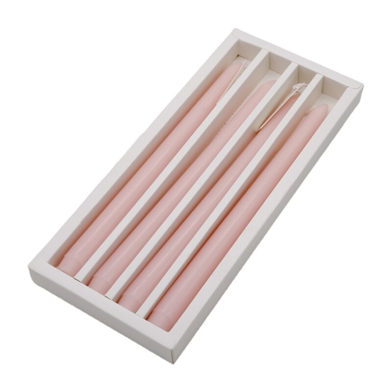 4pcs Elegent Taper Candles 9.8inch Tall Burning Smokeless Dinner Candles Wedding 37MF: 2