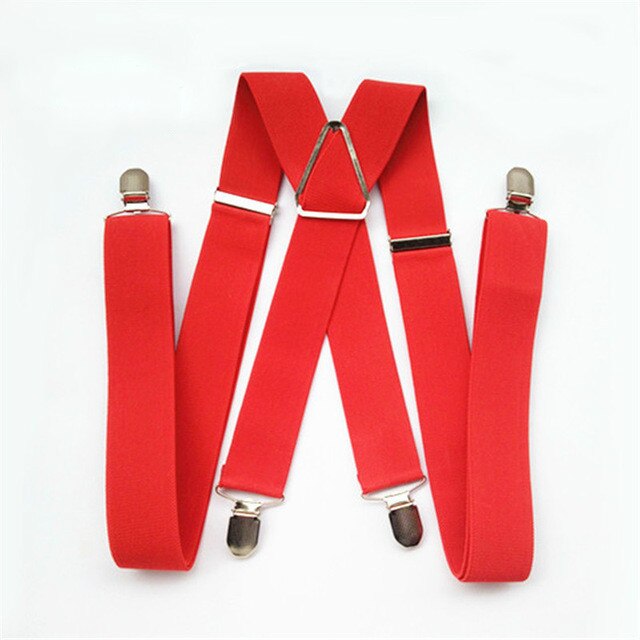 Pantalones con tirantes elásticos para hombre Y mujer, ropa de Unisex, Liga delgada Y trasera: Red