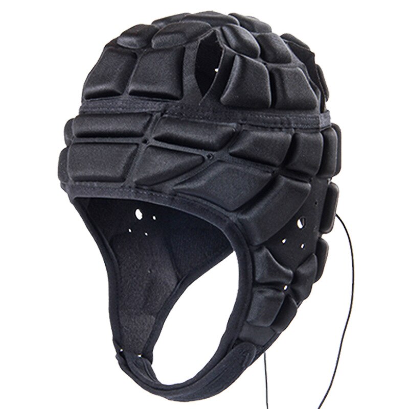 Child Goalkeeper Helmet Rugger Roller Skating Helmet Good Thickened EVA Anti-Collision Support Soccer Protection Gear: Black / S