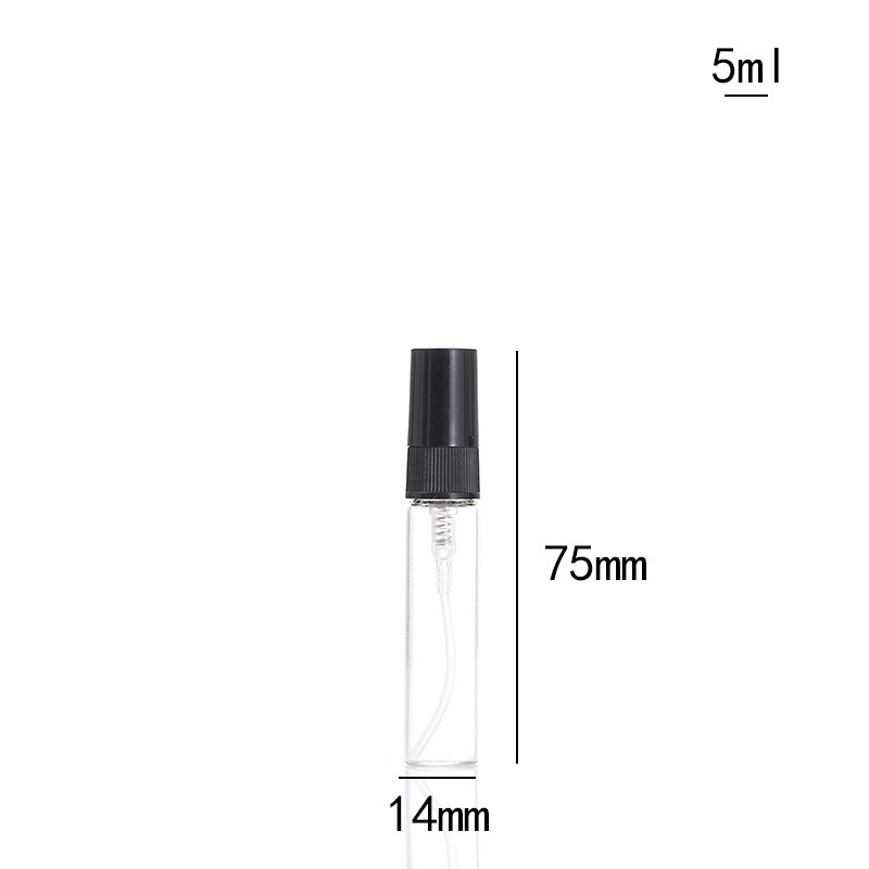 5/10 stuks mini draagbare sprayflesjes , lege parfumverstuivers, transparante parfumflesjes, 10ml 5ml cosmetische proefflesjes van glas: Donker kaki