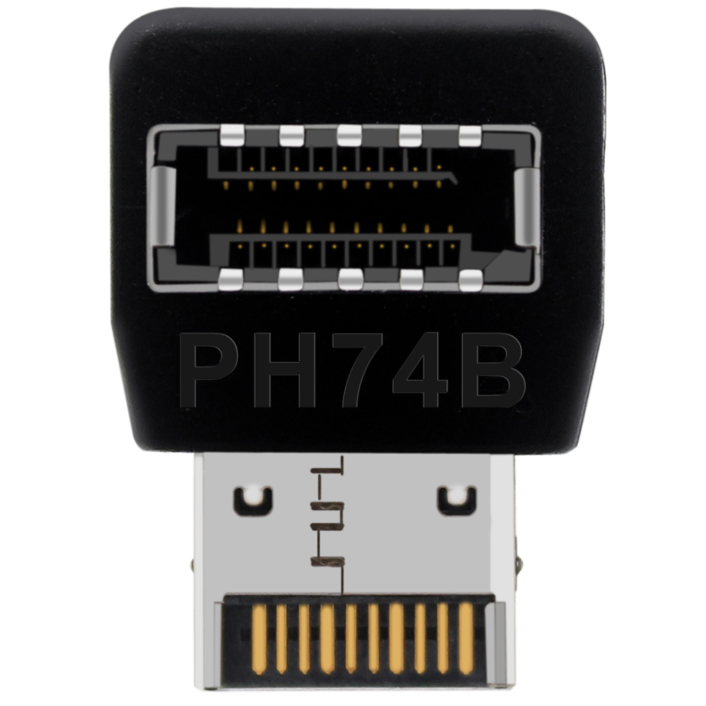 USB Connector Adapter USB3.1 10G USB3.2 20G TYPE-E 90 Degree Converter Adapter Case Front Type C Socket for Computer Motherboard: Red
