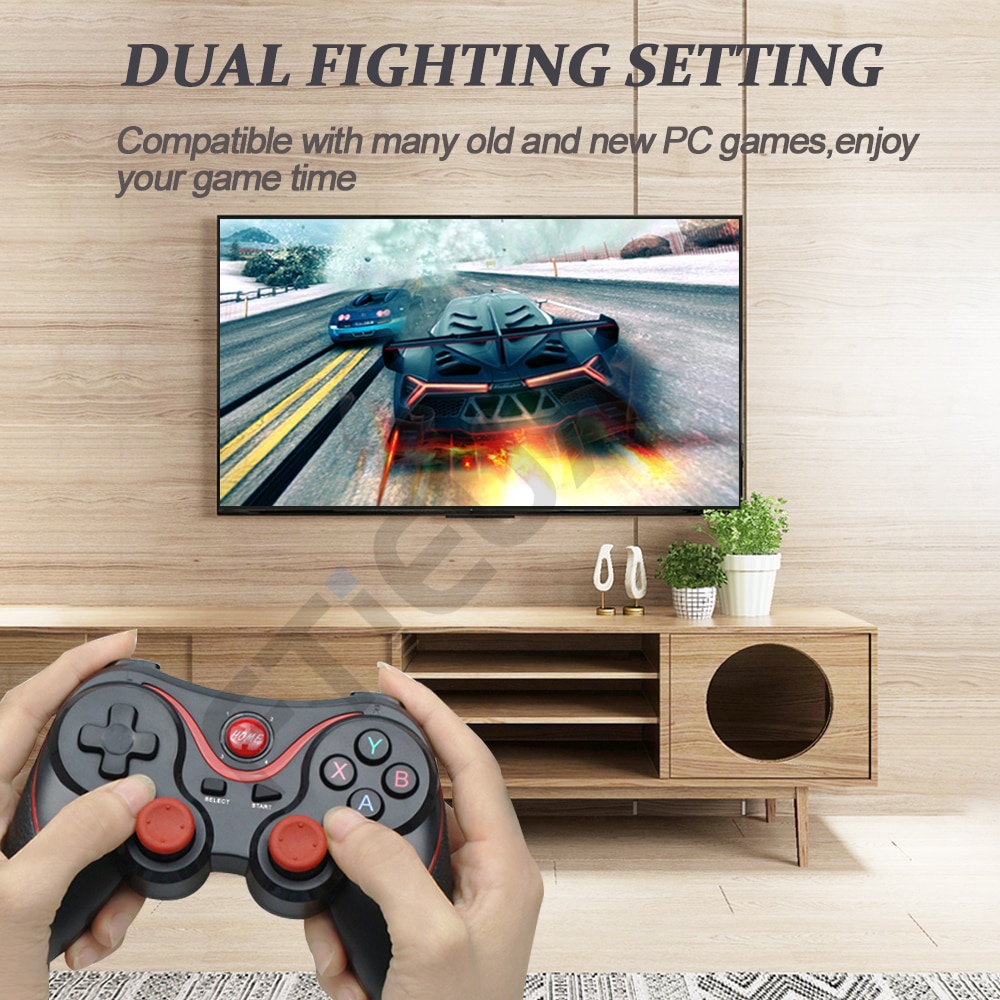 T3 X3 Gamepad inalámbrico Bluetooth para IOS Android teléfono móvil inalámbrico de la palanca de juego manejar para tableta TV caja titular