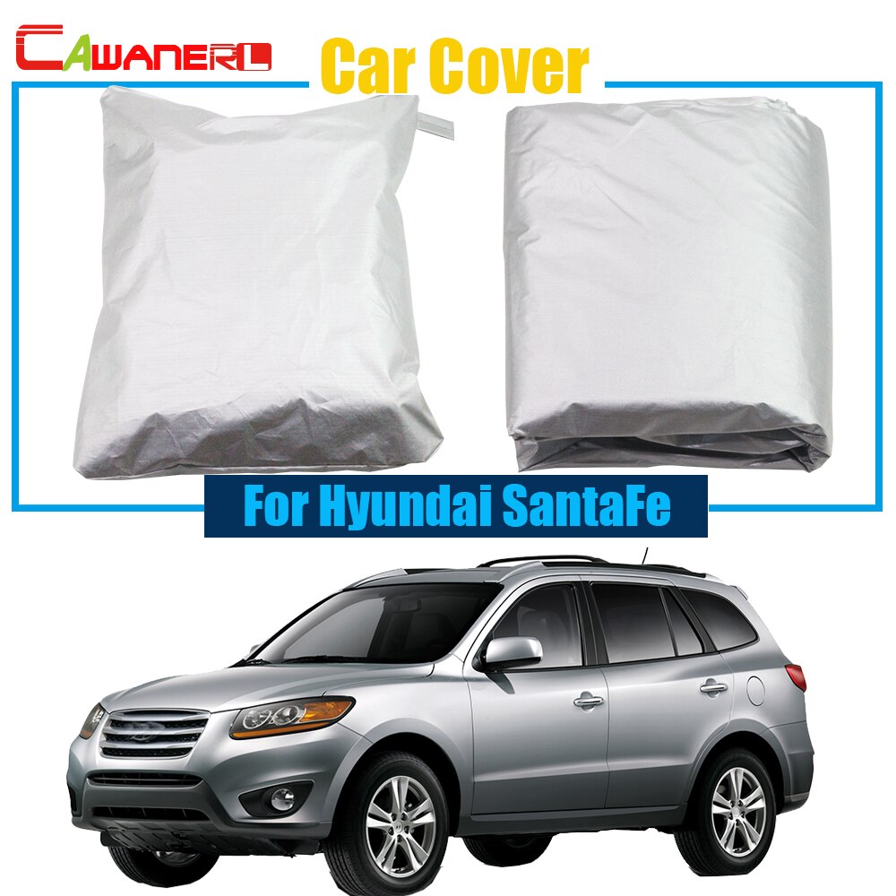 Cawanerl Full Car Cover Anti UV Sneeuw Zon Regen Slip Protector Cover Stofdicht Voor Hyundai Santa Fe !