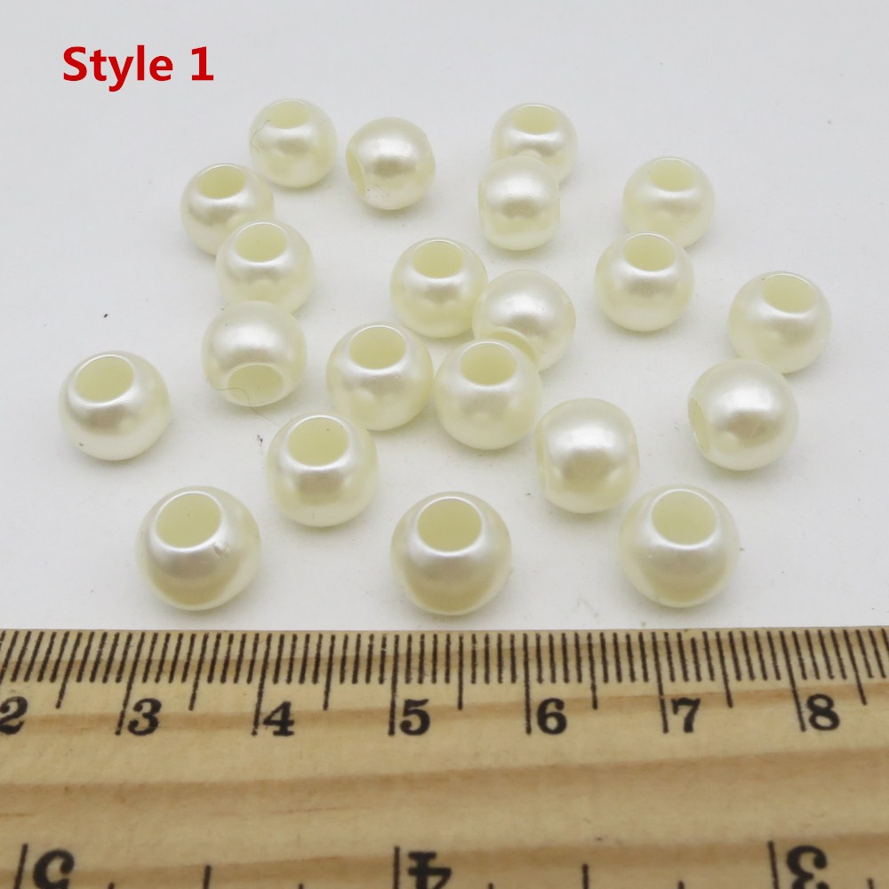 20pcs/pack Crochet Braids Pearl White kids girls women Hair braid Dreadlock Beads rings tube hair Accessories