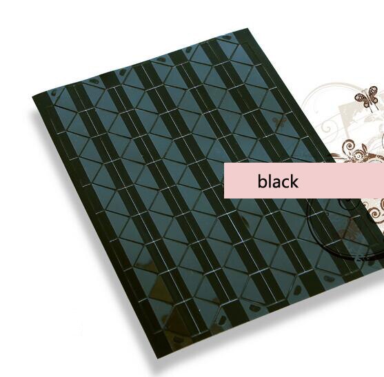 25 kpl tee itse valokuva-albumi leikekirjan kulmatarra pvc värikäs paperi kulmatarra kehys kuva koristelu 18 väriä: Musta läpinäkyvä