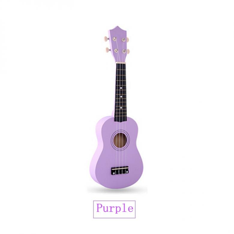 21 Inch Ukelele Lovers Must-have Basswood Pure Color Ukelele 4 Strings Pure Tone Musical Instrument