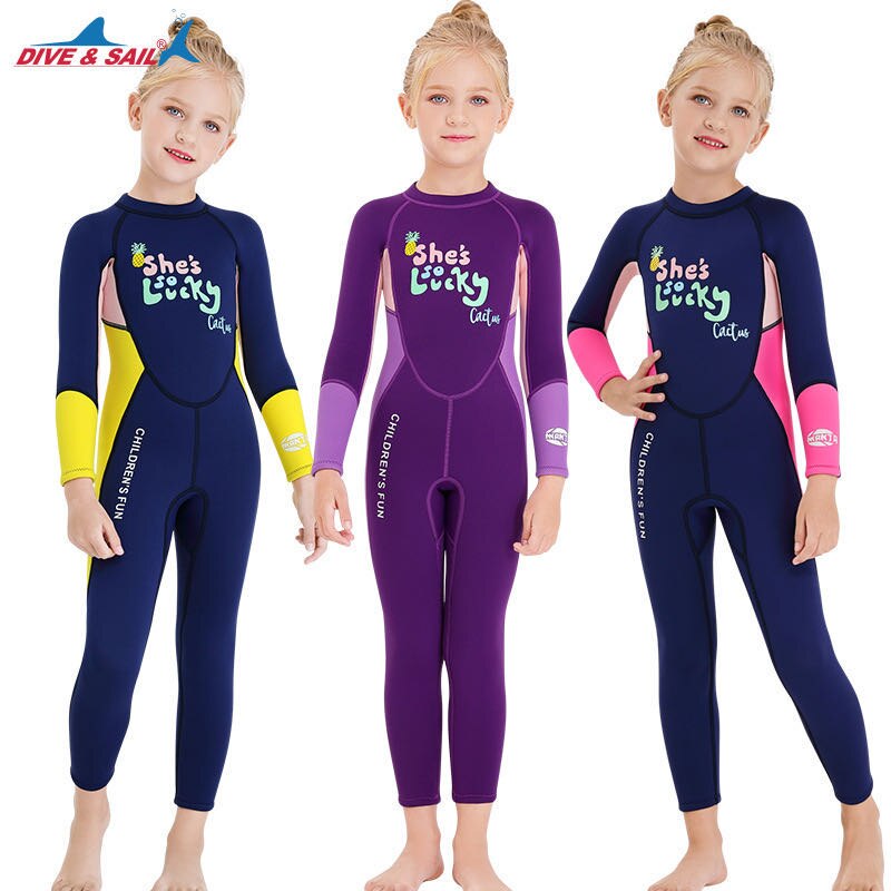 Kids Youth Full Body neoprenowe stroje kąpielowe utrzymuj ciepły strój kąpielowy z długim rękawem do pływania Surfing zestaw do snorkelingu sporty wodne nurkowanie