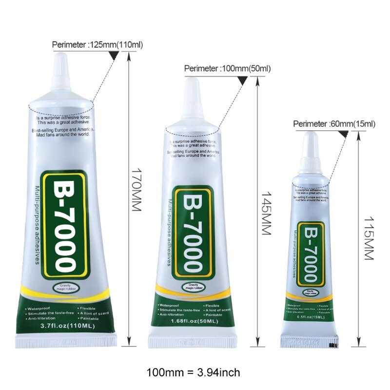 15/50/110ml B7000 Colle Mobile Téléphone Écran Tactile Superglue B-7000 Adhésif Téléphone Verre Colle Point de Réparation Diamant Bijoux BRICOLAGE
