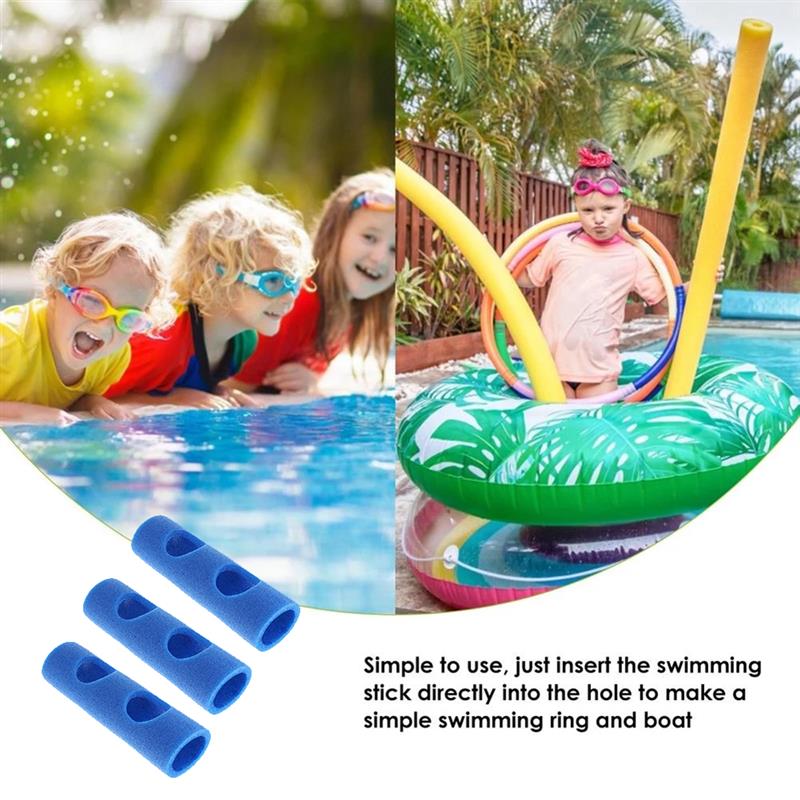 3Pcs Deluxe Zwembad Noodle Connector Met 2 Cross Gaten Verbinding Joint Voor Water Speelgoed Stoel Diy Building Monteren