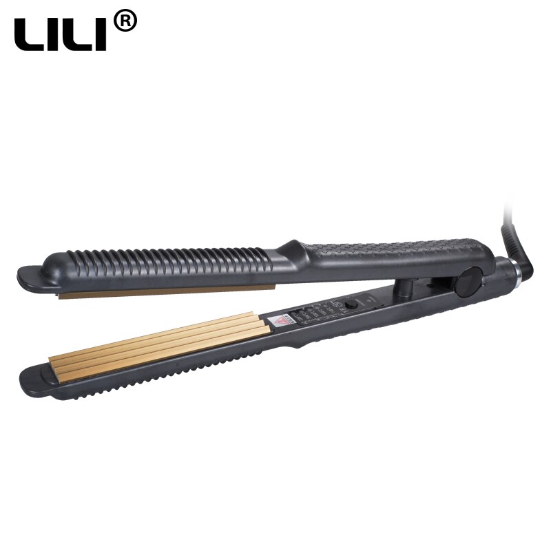Fer à lisser en céramique fer plat fers à défriser la température ajuster les outils de coiffure électrique: wave