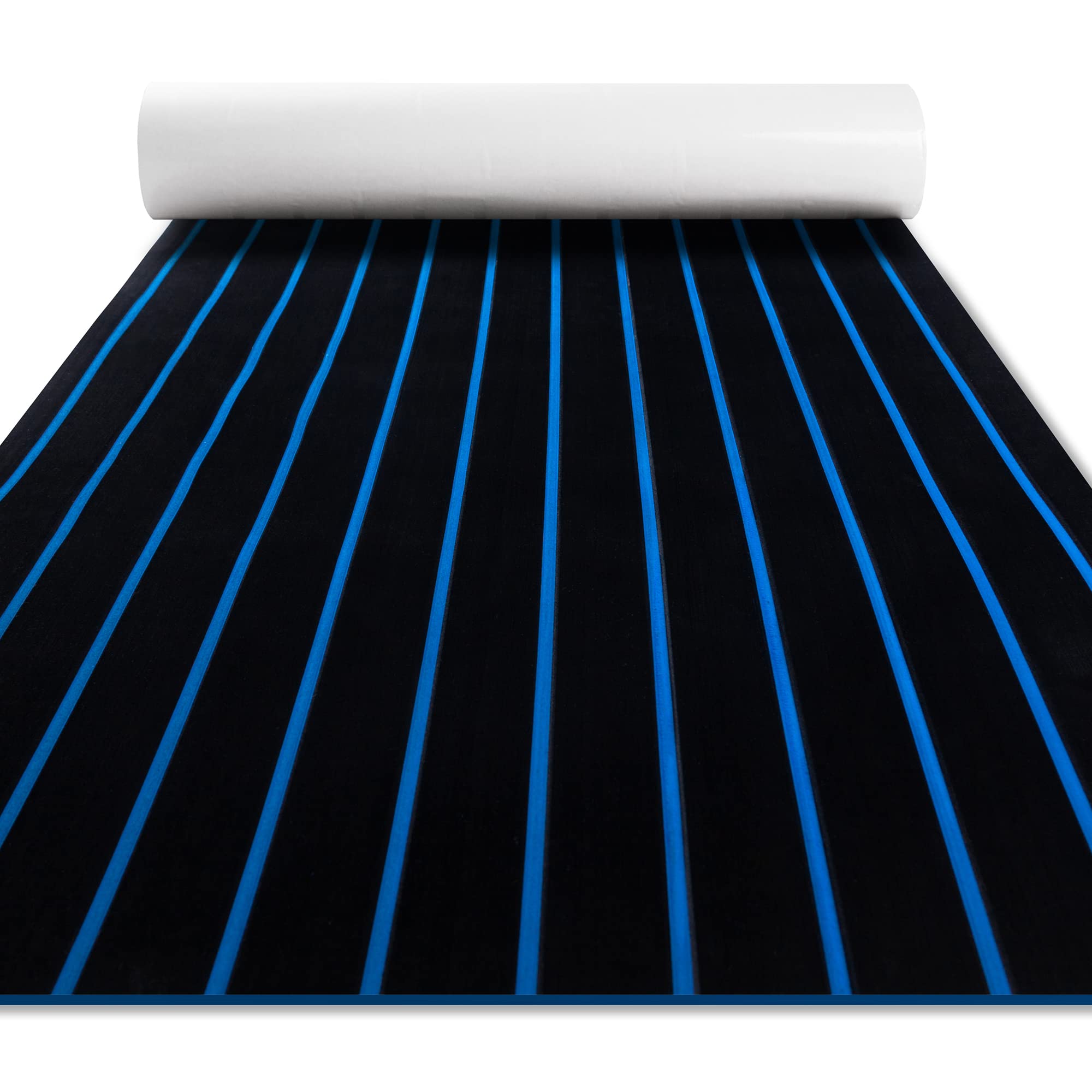 600x/x 6mm Eva Schaum Faux Teak Boot Decking Sheet selbst klebende Marine Bodenbelag Boot Deck Matte Yacht Zubehör grau braun: X / Blau