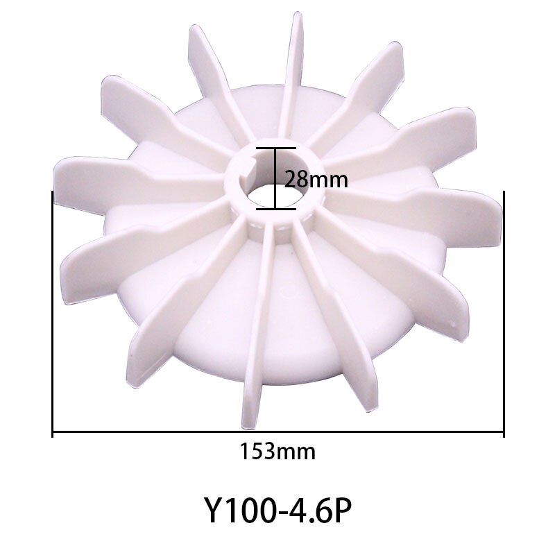 Y80 90 100 12 Blade Luchtpomp Fan Motor Plastic Ventilatorbladen Motor Serie Eenfase Motor Plastic Fan: c