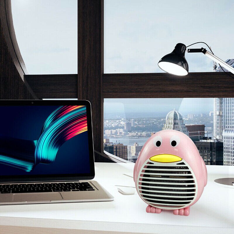 Cute Mini Heater Fan Heater Portable Electric Penguin Heaters for Office Desktop Table Home Dorm Indoor Use EU UK US Plug