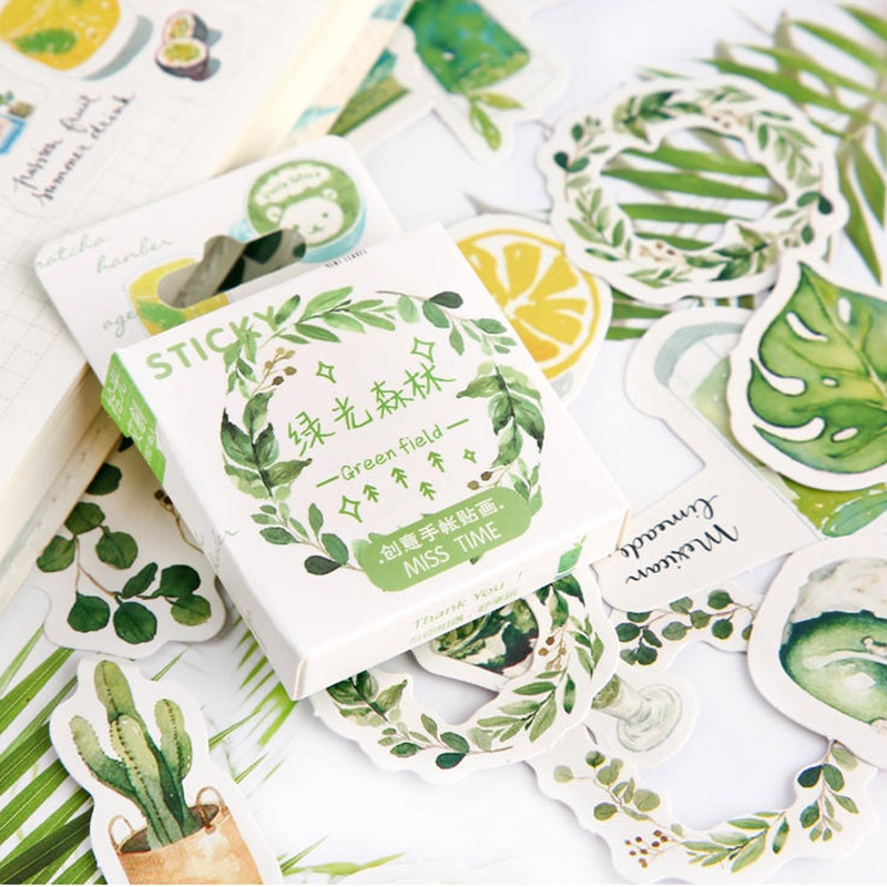 46 unids/caja pegatinas de gato Kawaii pegatinas de papelería bonitas pegatinas de viñetas para diario para niños DIY álbum de recortes diario suministros de decoración