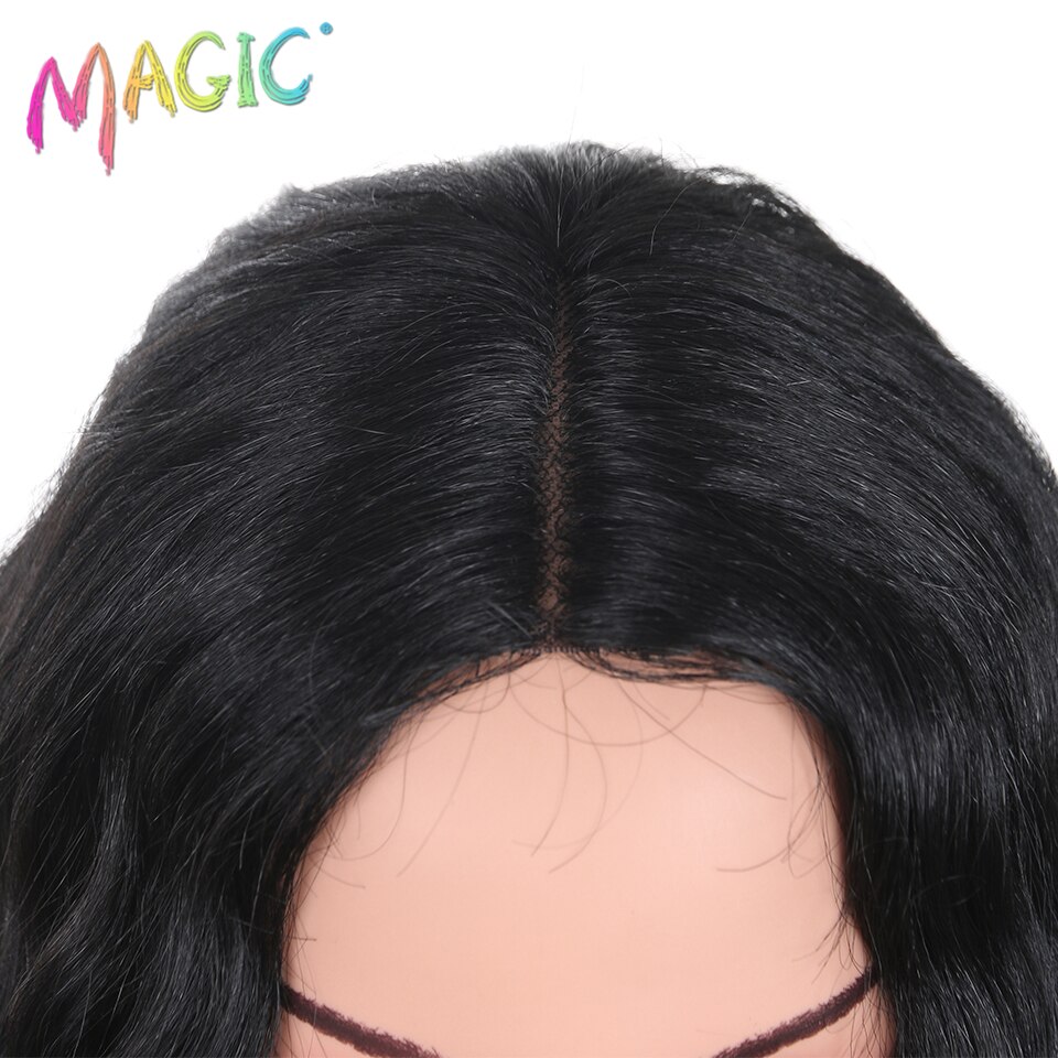 MAGIC 14Inch Deep Wave Synthetic Lace Front Wig Fo... – Grandado