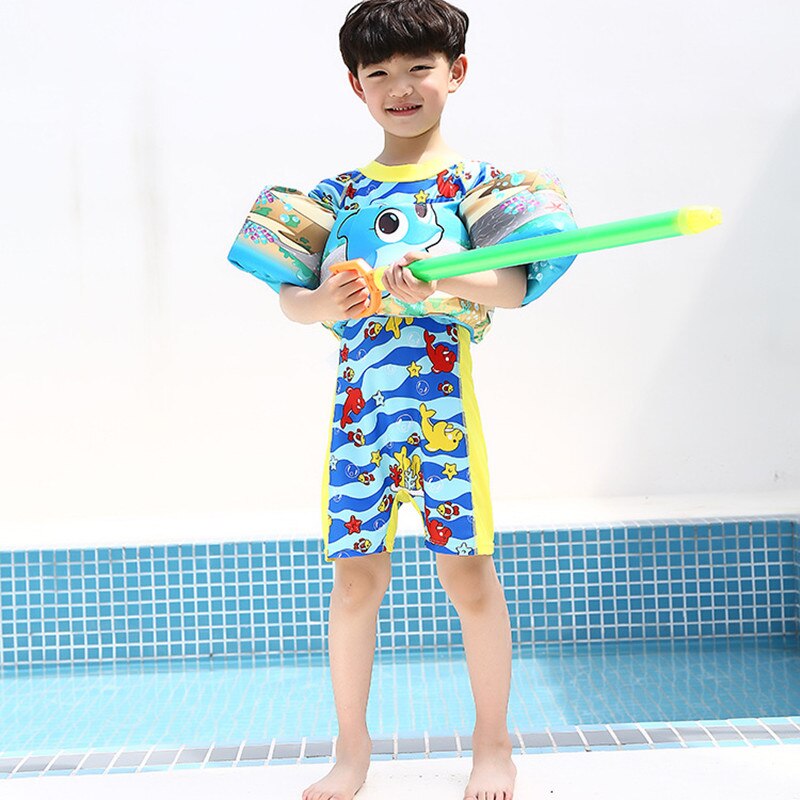 1 stk vandlegetøj børneredningsvest opdrift flydende pigevest beskyttelse dreng baby svømmearm skum redningskran 31*13*14cm