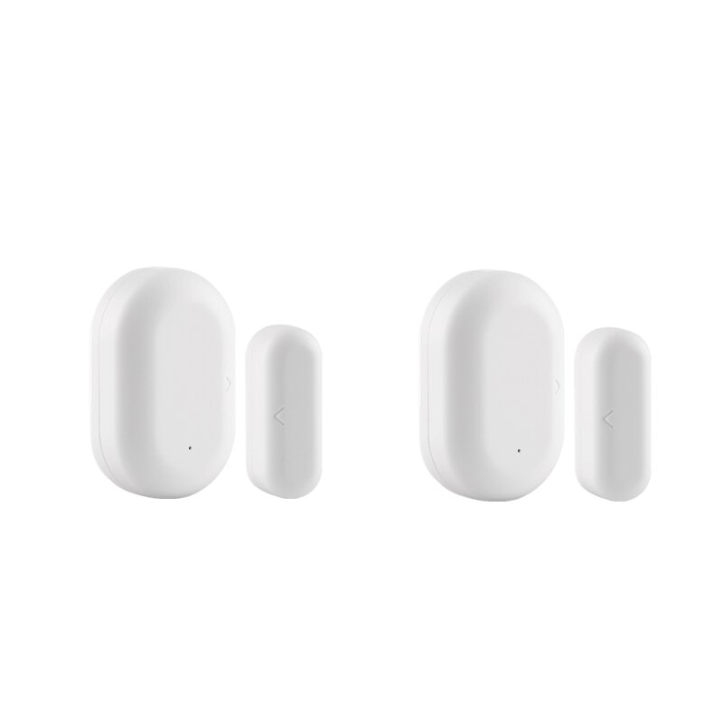 Tuya Smart Zigbee Deur Sensor Open/Gesloten Alarmsysteem Via Smart Leven App Afstandsbediening Voor Alexa google Thuis: 2 Pieces