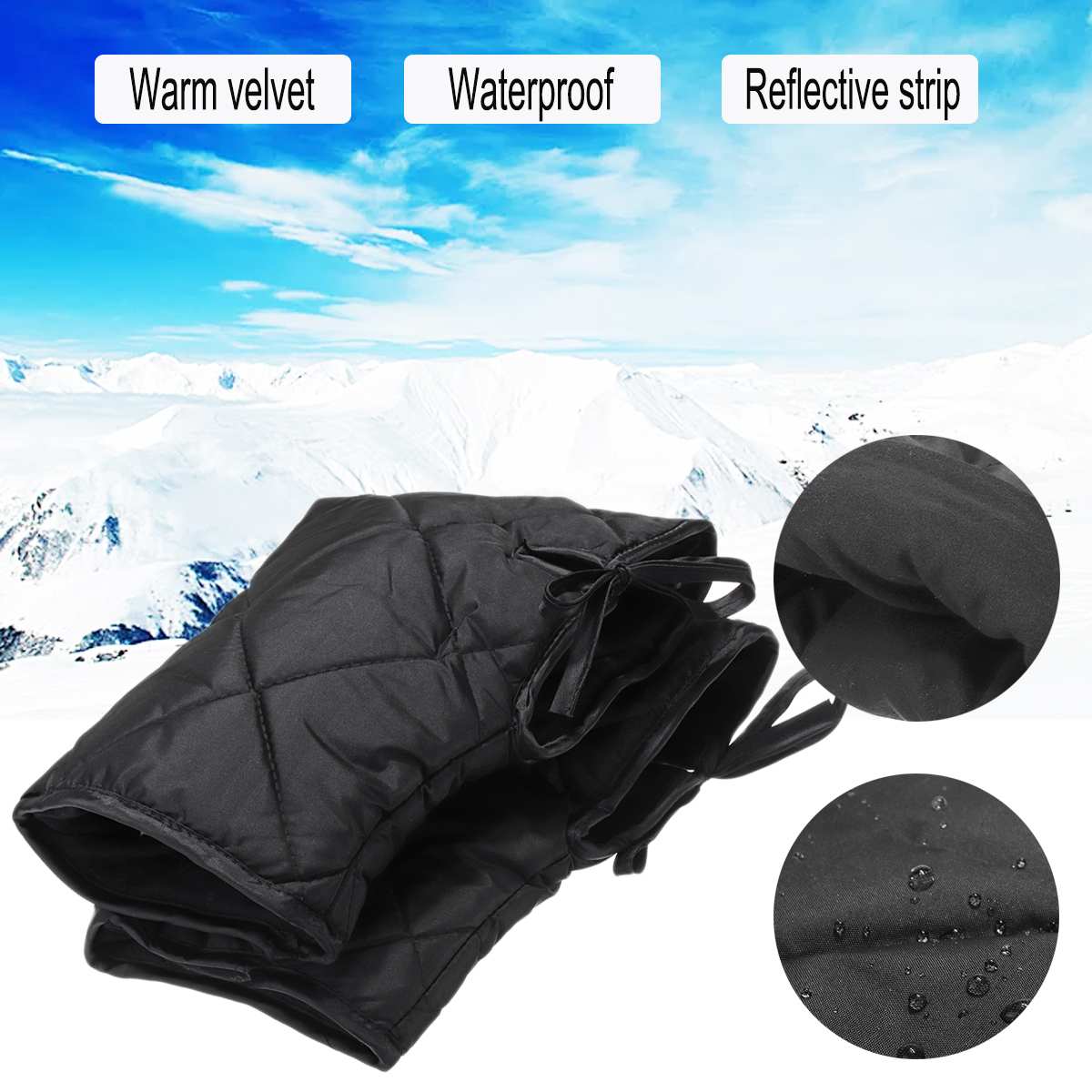 1 paar Waterdichte Motorfiets Scooter Hand Bar Winter Handschoenen Motorbike Quad Bike Stuur Warmer Handschoenen ATV Mitts