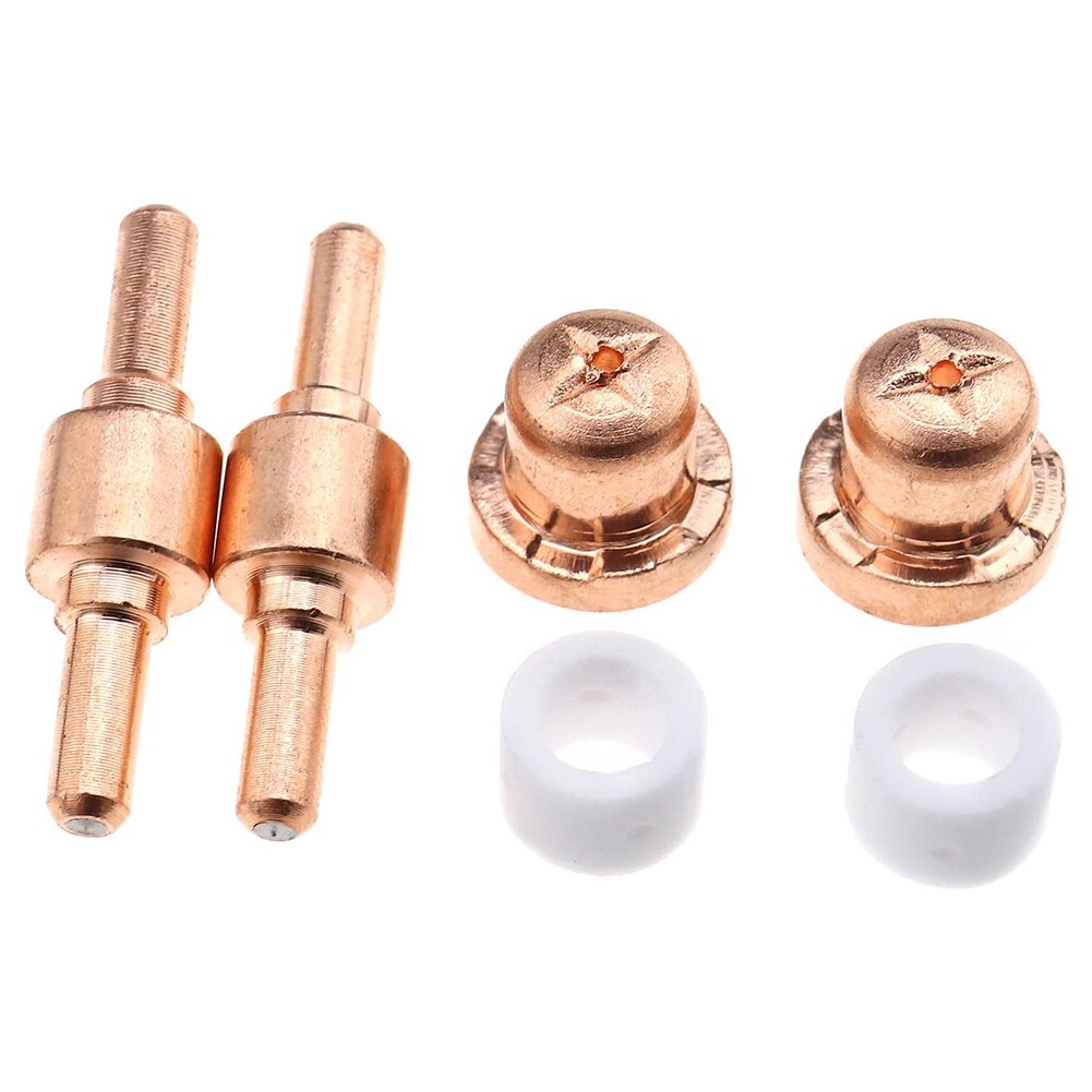 65Pcs Air Plasma Snijden Tips Voor Cut-40 Cut-50 Wervelende Ringen Elektrode Shield Cups LG-40 PT-31 cutter Verbruiksartikelen