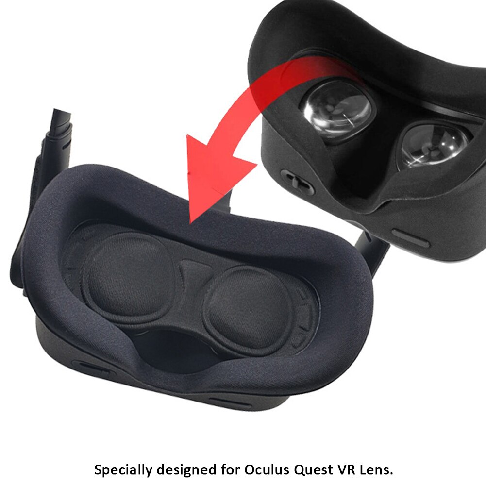 Easy Install Anti-scratch Sleeve VR Glasses Reusable Durable Soft Dust Proof Lens Protective Cover Black For Oculus Quest