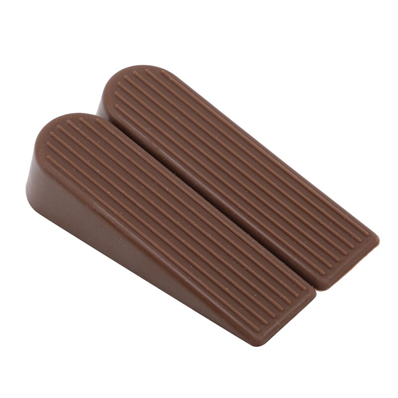 Silicone Door Draft Stopper Wedge Block Guard Wind Dust Blocker Protector For Home Children Office Door Holder Kids Security: brown