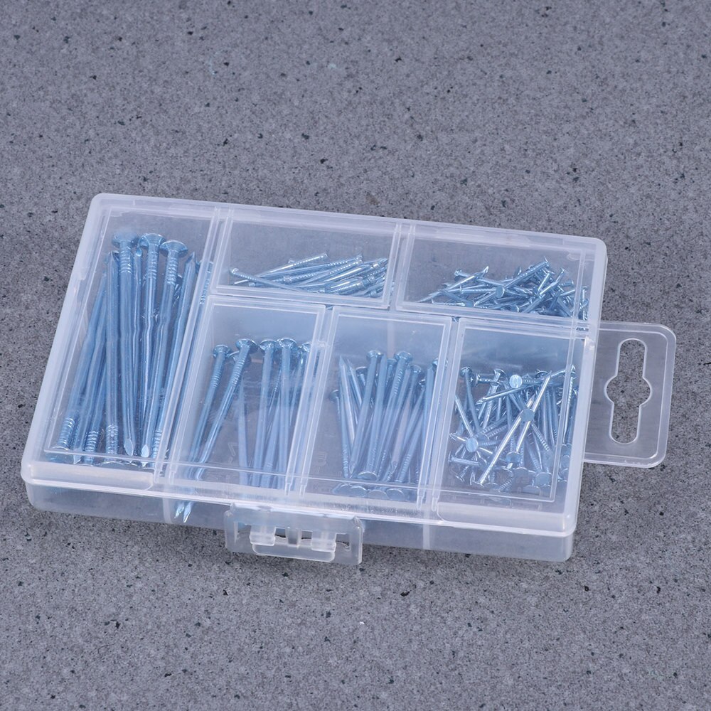 280 PCS Assortment Nails Brad Nails Picture Hanging Nails (Silver)