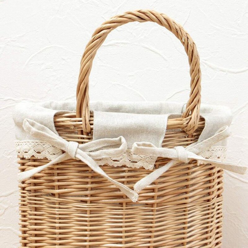 Panier en osier fait main rotin Style campagnard anglais panier pique-nique panier de rangement panier à pain