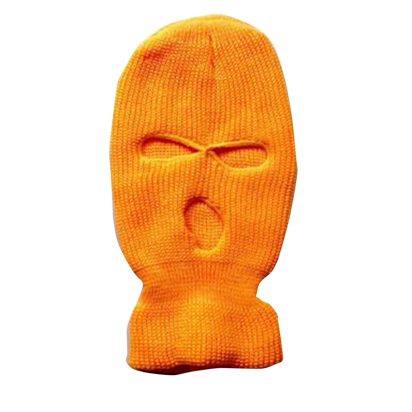 Men Knit Ski Face-Cover Winter Balaclavas Winter Outdoor Sports Full Face Mask ENA88: Orange