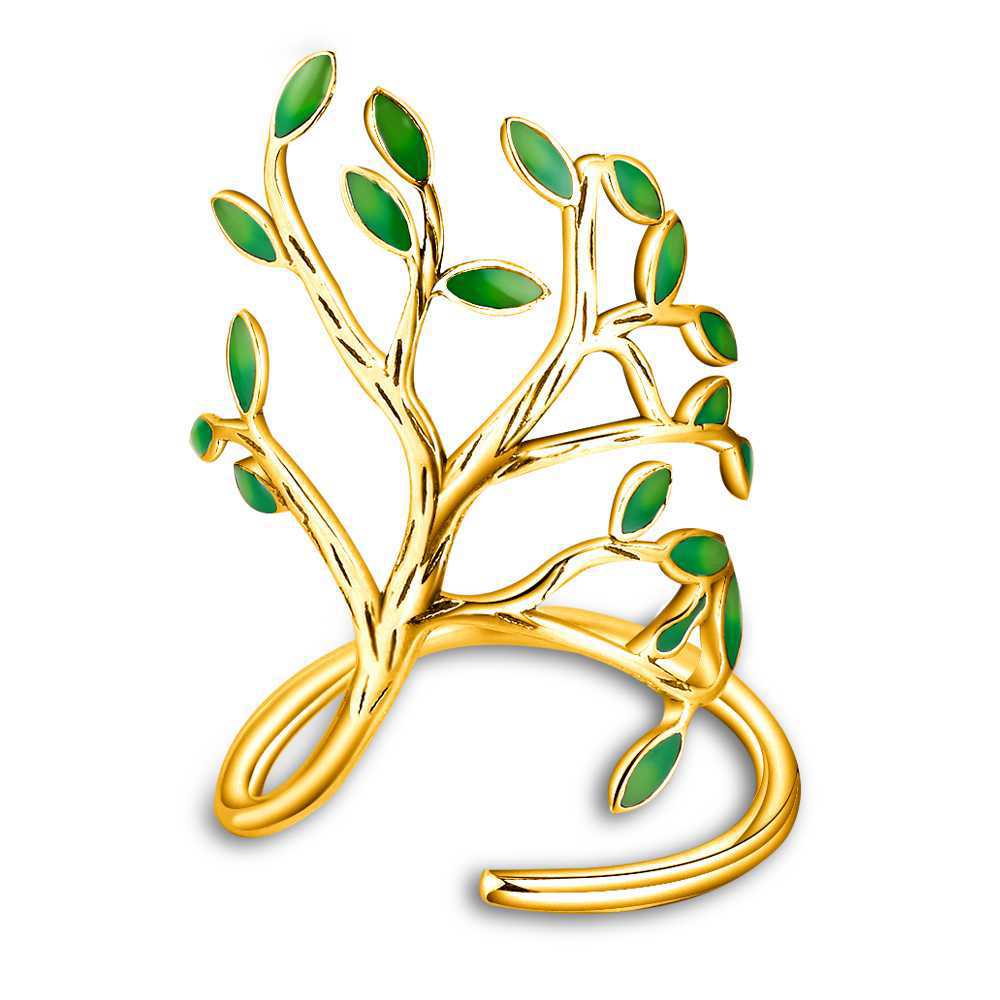 Real 925 Sterling Silver Tree of Life Ringen Glazuur Ring Bague Voor Vrouwen Voorkomen Allergie Sterling-zilver- sieraden: Goud