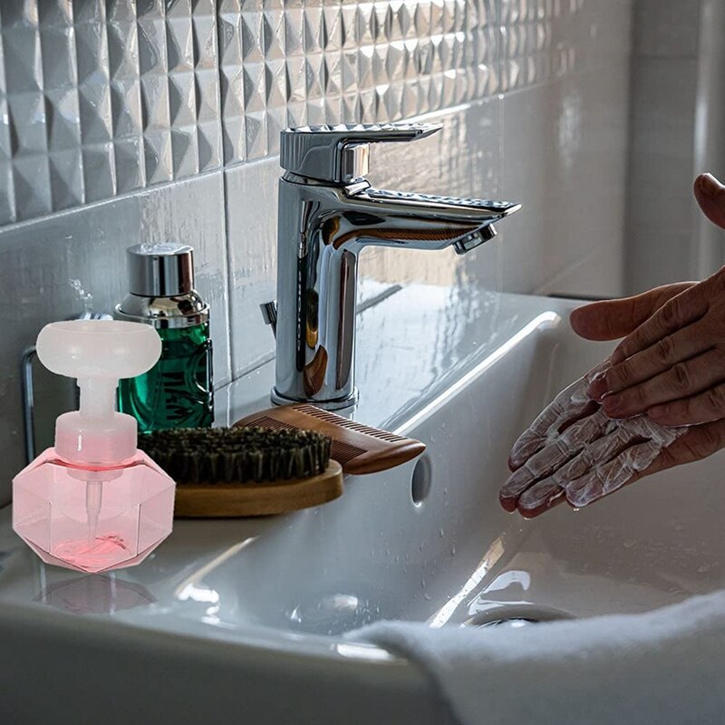 Practical Flower Shaped Foaming Soap Dispenser With Flower Shape Bubble Foaming Dispenser Refillable Foam Dispenser Bottle