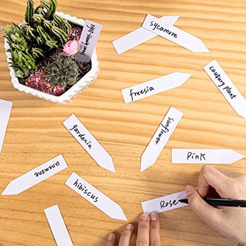 Etichette per piante da giardino in plastica etichette per piante da appartamento impermeabili per semi marcatori per interni in vaso per stoccaggio di erbe tutto'aperto