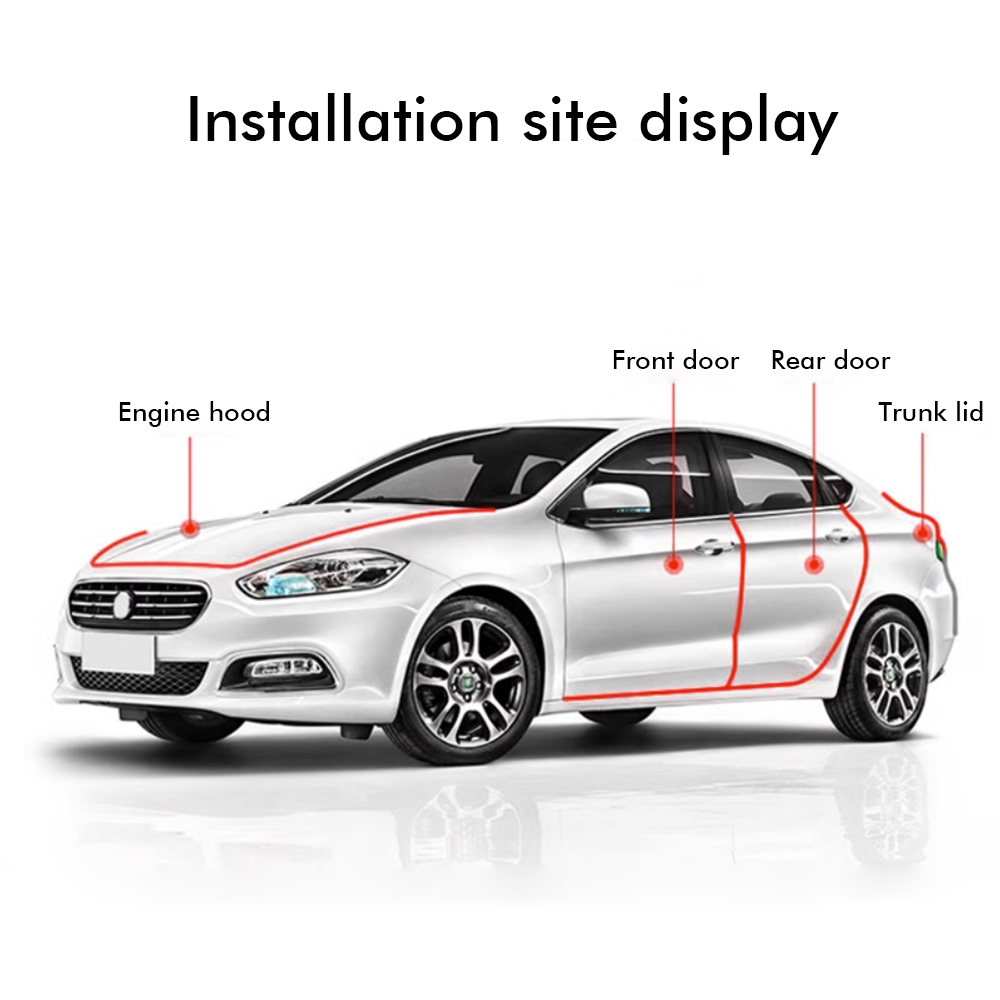 Tira de protección de puerta de coche de 5M, Protector lateral, Stricker, borde de puerta Universal, tiras protectoras de borde automático, sellado de goma para SUV