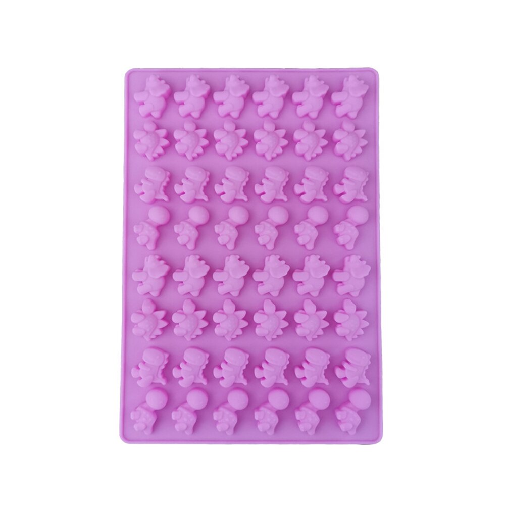 Mini Dinosaur Cake Mold Silicone Mold For Candy Chocolate Mold Dinosaur Sugar Form Cake Decoration Tools Dropper DIY Cake Tools: Pink