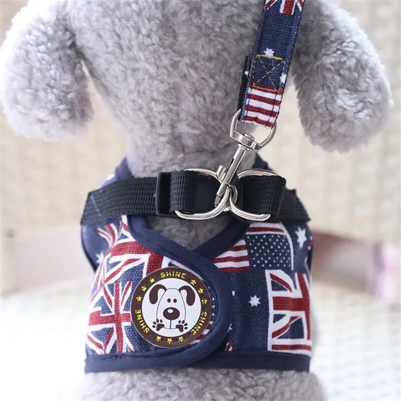 Pug Harness Leash Chest Strap Lead Denim Vest Pet Chest Strap Pet Supplies Dog Harness Chihuahua Dog Cheap Leash Set: Green / XL