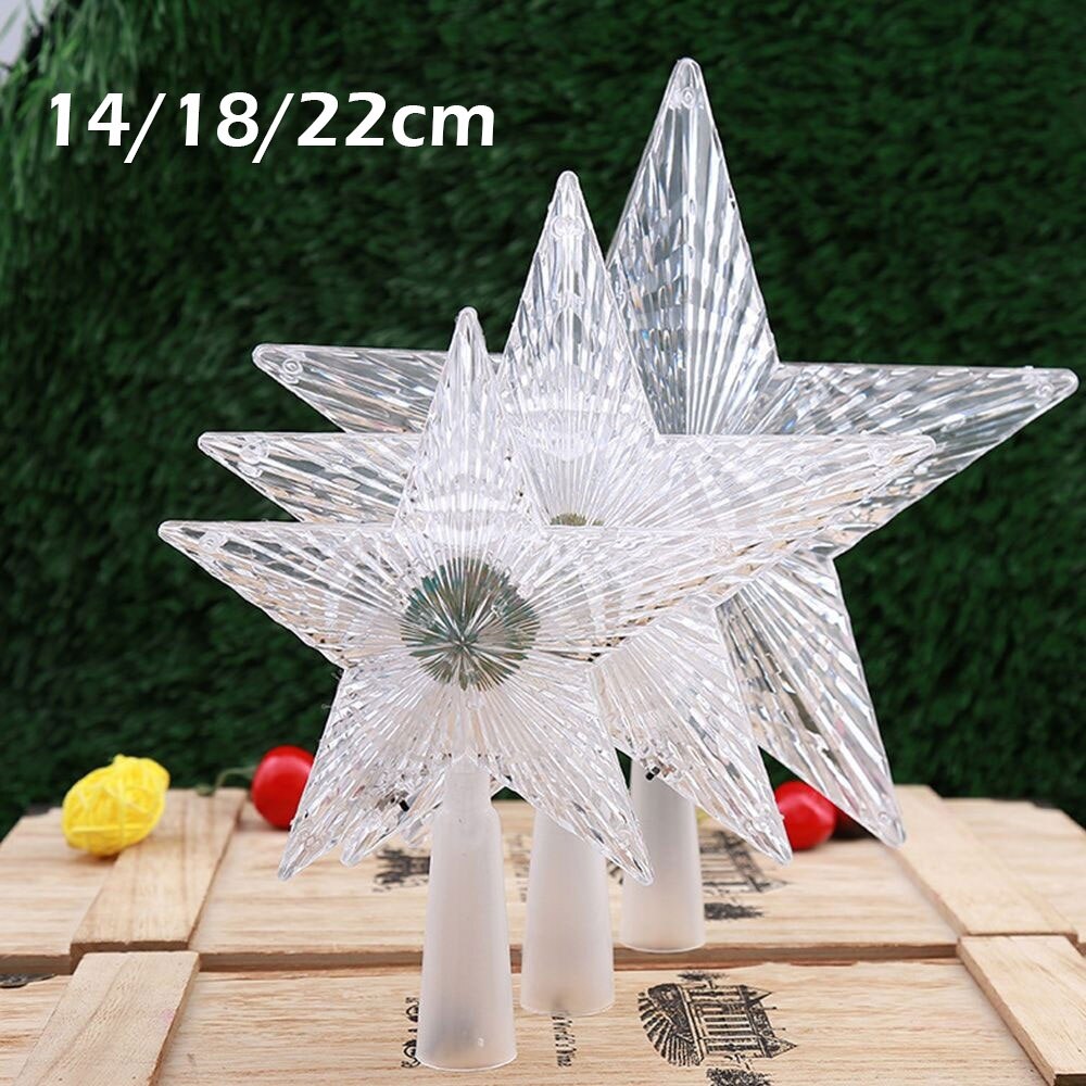 Tretopp ornamenter lysende lampe feiring hotell tretopp pentagram fasjonabel plast bryllup hjemmeinnredning tre topp stjerne