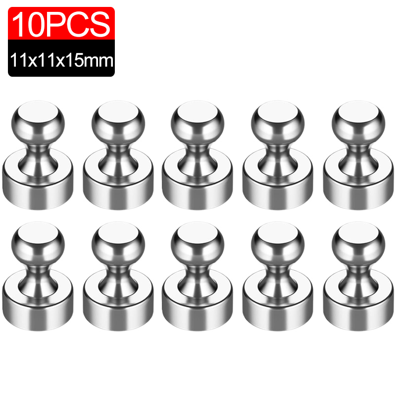 Mini Strong Magnetic Pushpins Neodymium Metal Magnet Push Pin Suckers for Office School Whiteboard Refrigerator Magnets Hooks: Orange
