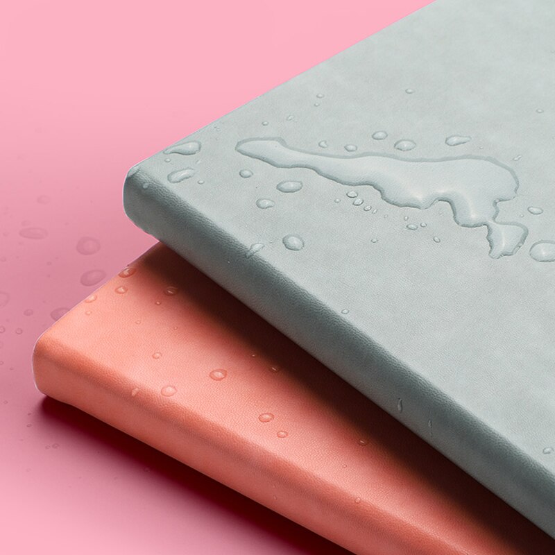 100 Sheets A5 A6 Notebook Diary Journal Planner PU Hard Cover Grid White Paper Month Planner Notepad School Study