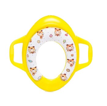 Kids Cartoon Potty Toilet Seat Pad Baby Soft Toilet Training Seat Cushion Child Seat With Handles Baby Toilet Seats Pedestal Pan: Yellow