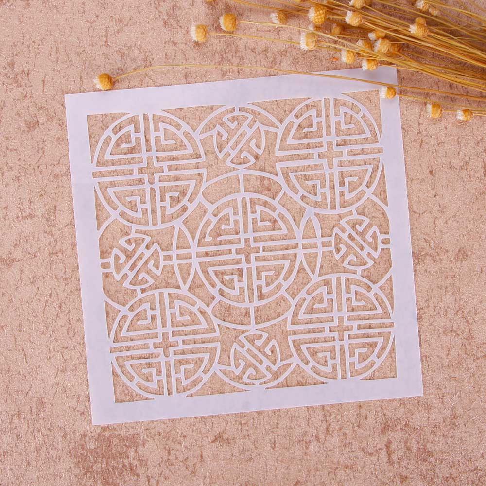 2pcs DIY Craft Painting Stencils For Scrapbooking Stamping Stamps Album Decorative Embossing Paper Cards Airbrush Template: 16