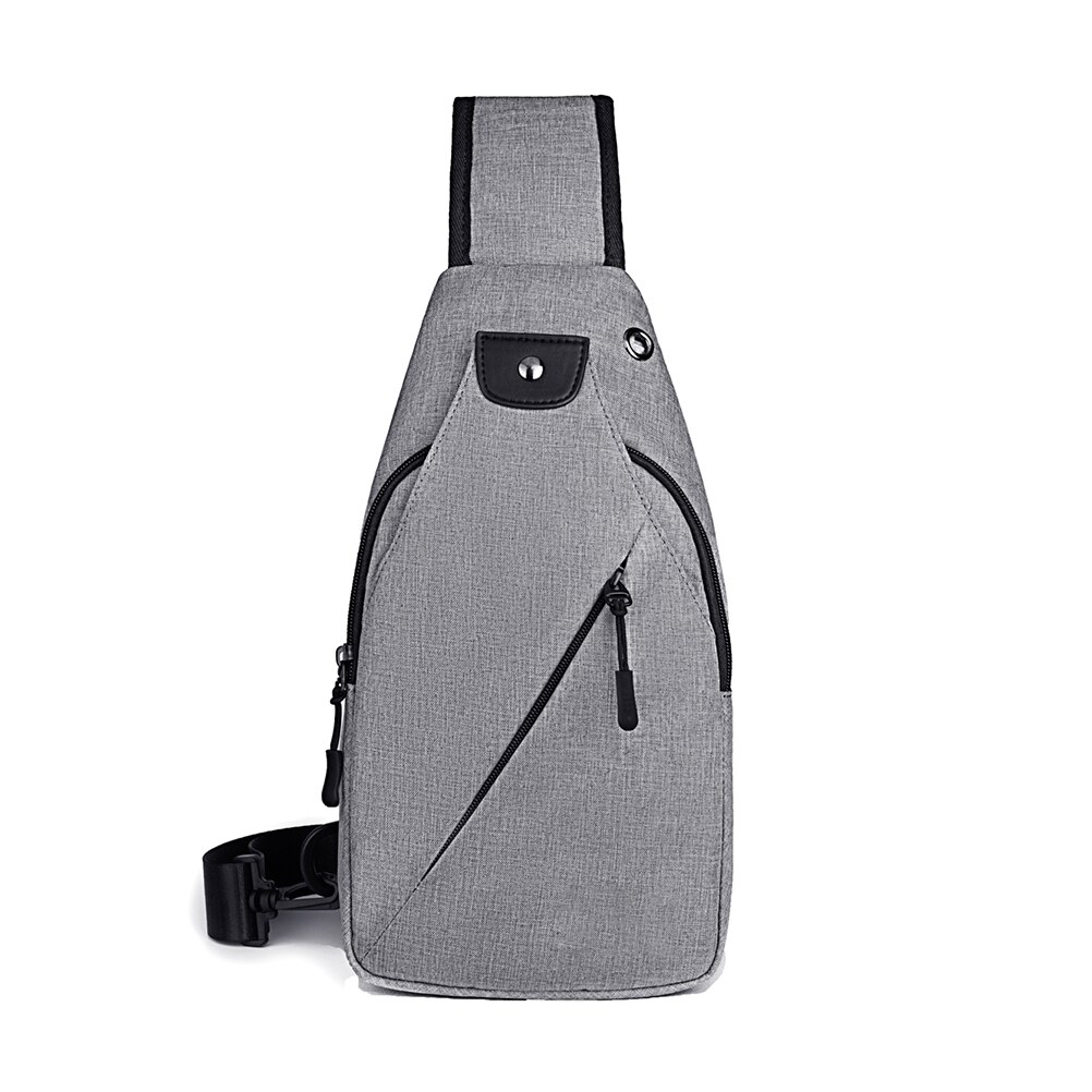 Moda uomo antifurto borsa a tracolla ricarica USB borsa a tracolla da viaggio borsa da viaggio impermeabile per uomo: C