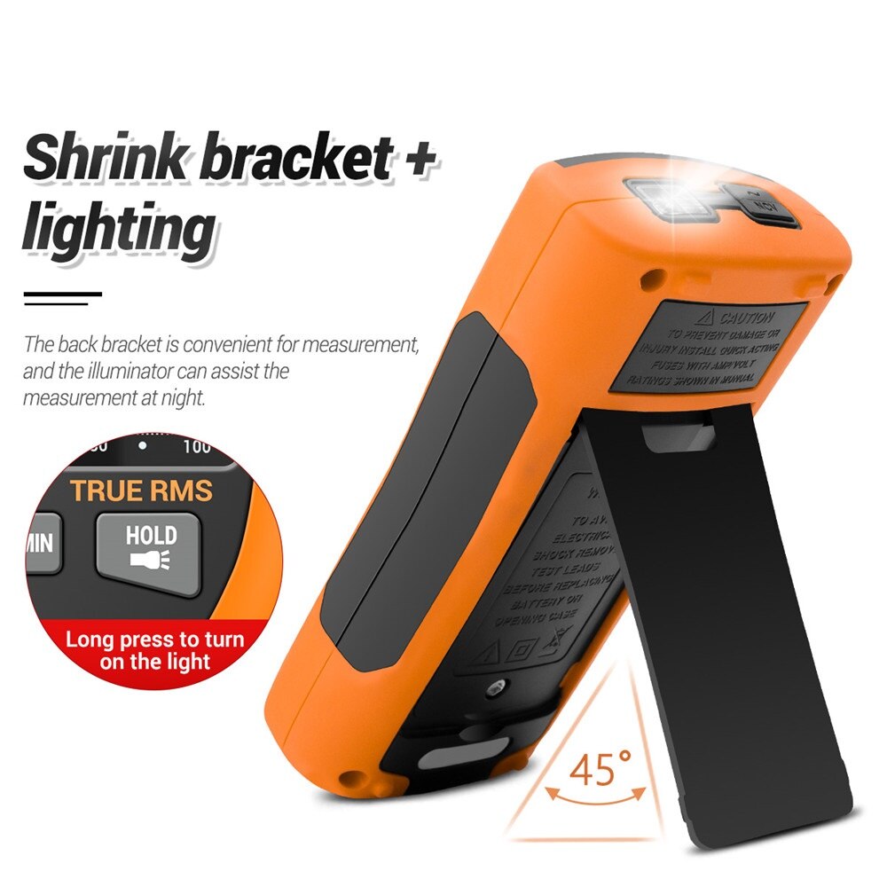 SZ18 9999 Counts Automatic Range Digital Multimeter Triple LCD Display Solar Panel System Analog Tester Multimetro