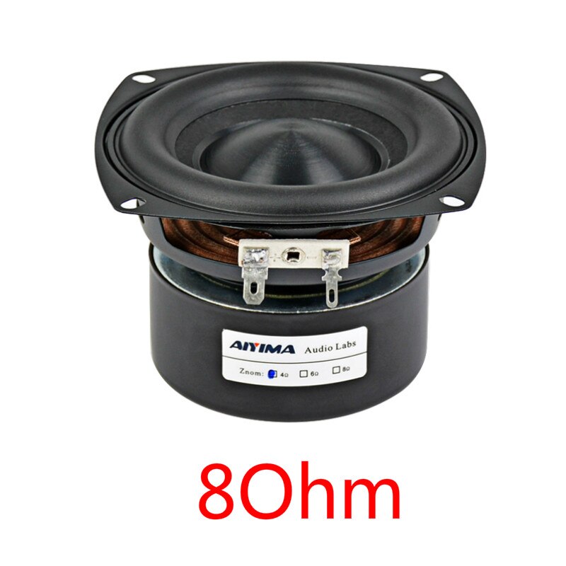 AIYIMA 4Inch Audio Draagbare Speaker 4/8 Ohm 40W Volledige Range Bass Speaker Altavoz Portatil Hifi Stereo Speakers DIY home Theater: Square 8 Ohm