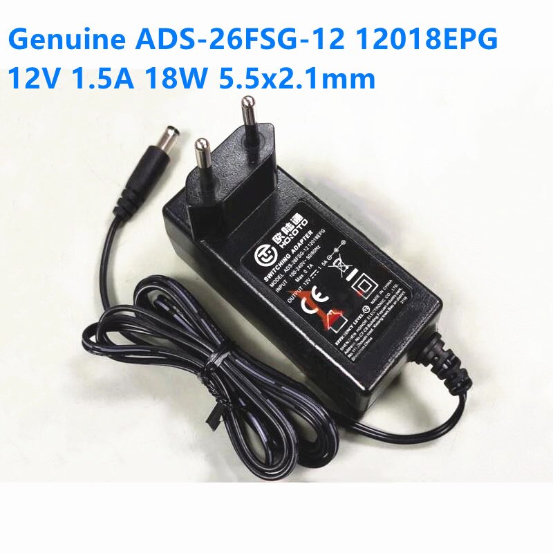 EU Plug Genuine HOIOTO ADS-26FSG-12 12018EPG 12V 1.5A 18W AC Switching Adapter For Hikvision Dahua Video Recorder Power Charger