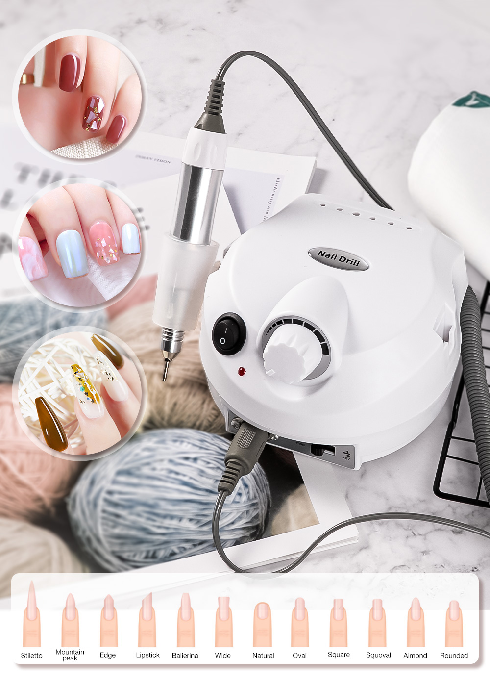 35000/20000RPM macchina per Manicure trapano per unghie fresa per Manicure accessori per Pedicure strumento per Nail Art punta per trapano per unghie