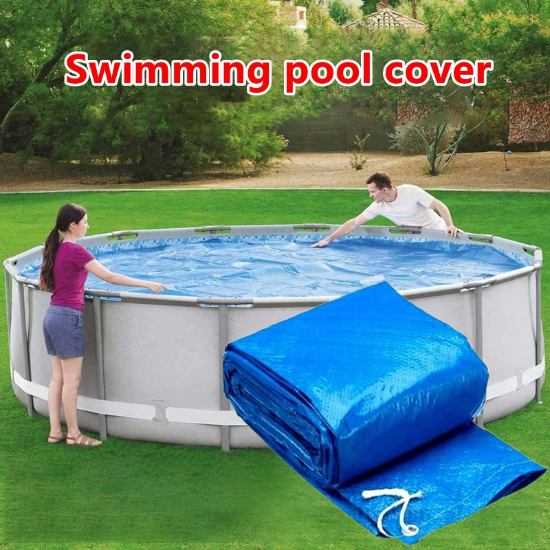 Swimming Pool Cover Tarpaulin Solar Swimming Pool Protection Cover Heat Insulation Film Rainproof Dust Cover Pool Accessories