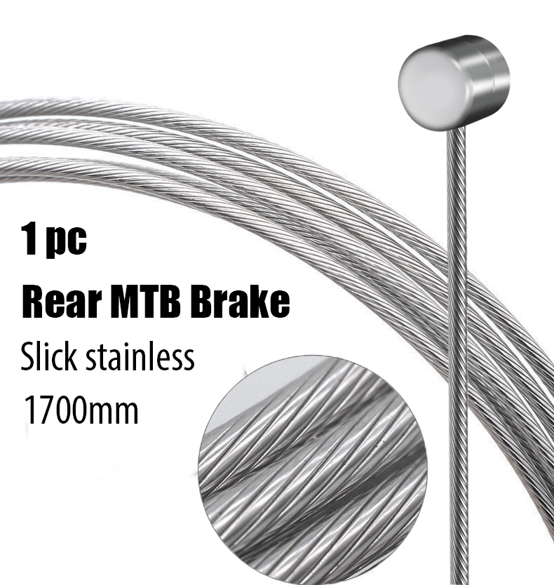 1pc innervaier til landeveissykkel, mtb-sykkel, wireline, terrengsykkel, girspak, girskifter, bremsekabler, polert, glatt rustfritt stål: Brun