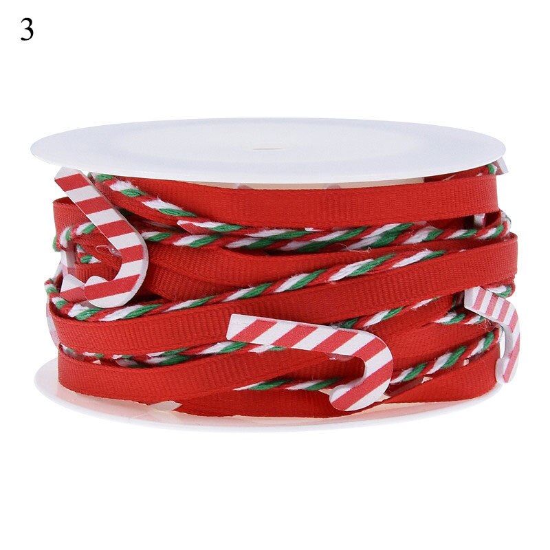 Hjerte juletre mønster jul bånd tre pentagram perle kjede bånd 2/5m diy år hjem dekorative: 3