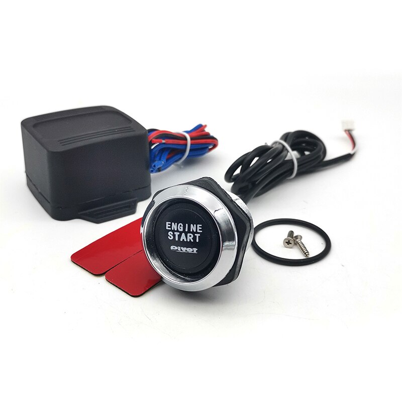 Kit de démarreur d&#39;allumage de moteur de voiture sans clé, 12V, LED bleu